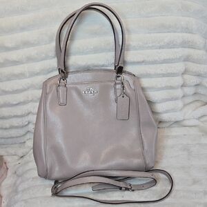 Coach Gray Leather Tote Bag